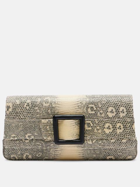 Maygot snake-effect leather clutch