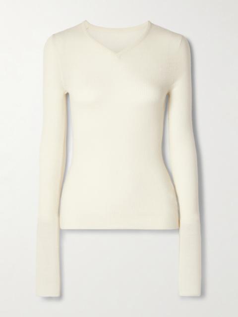 Tania Ribbed Wool-blend Top