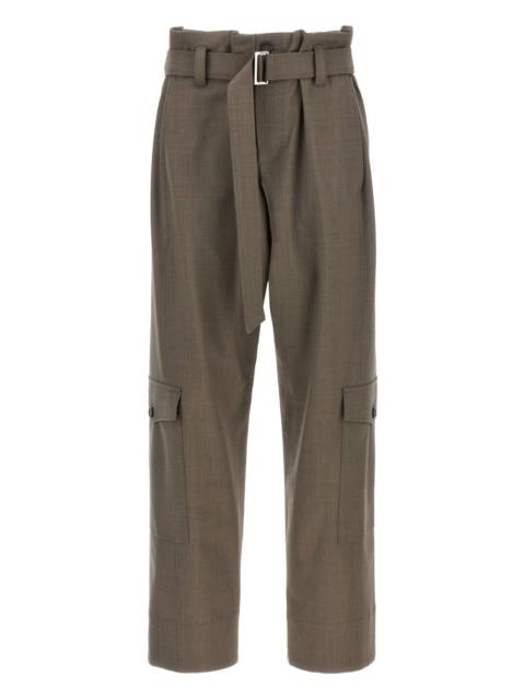 belted cargo trousers
