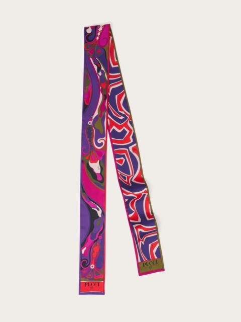 LABIRINTO AND ORCHIDEE PRINT SILK TWILL SCARF