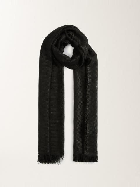 Cashmere blend scarf with sequins