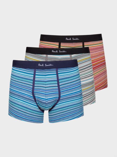 'Signature Stripe' Long Boxer Briefs Three Pack