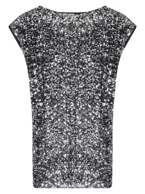 sequin-embellished top