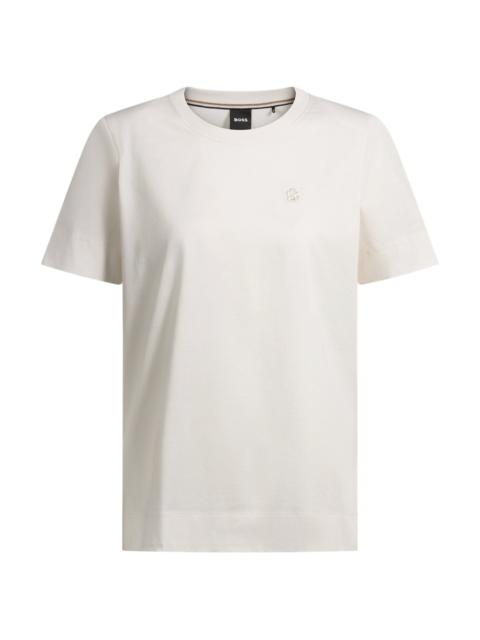 MERCERIZED-COTTON T-SHIRT WITH DOUBLE B MONOGRAM