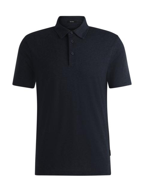 SLIM-FIT POLO SHIRT WITH STRIPED COLLAR
