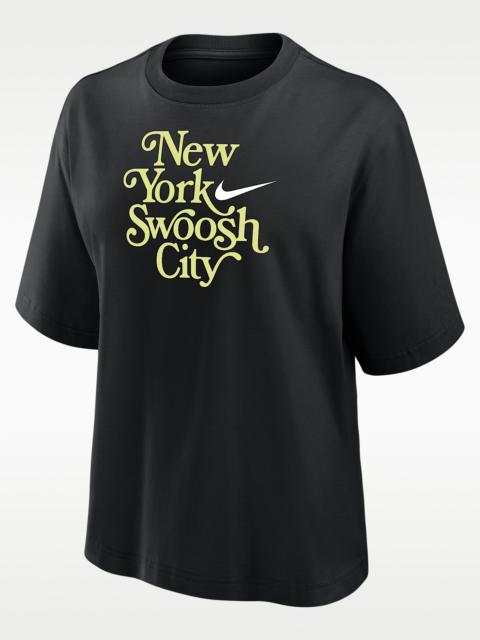 Nike Swoosh Cities New York Women's Short-Sleeve Boxy T-Shirt