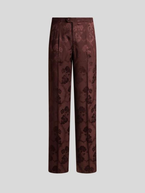 WOOL-BLEND JACQUARD TROUSERS