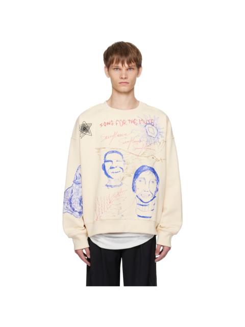 Beige Sketchbook Relaxed Sweatshirt