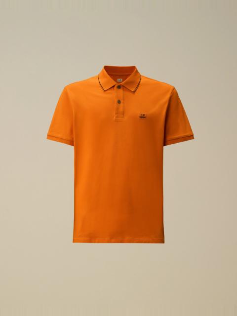 Stretch Piquet Short Sleeve Striped Collar Polo