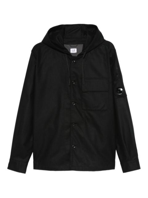 flap-pocket hooded jacket
