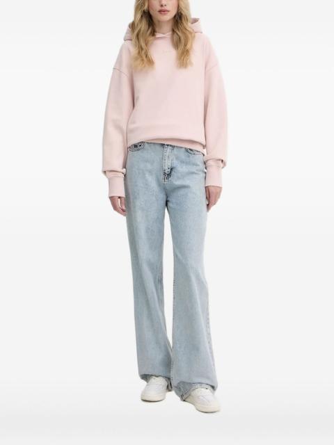 logo-embossed hoodie