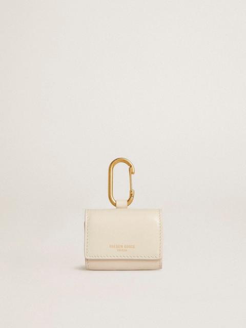 Worn white AirPod case