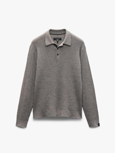 Crawford Wool-Cashmere Polo Sweater