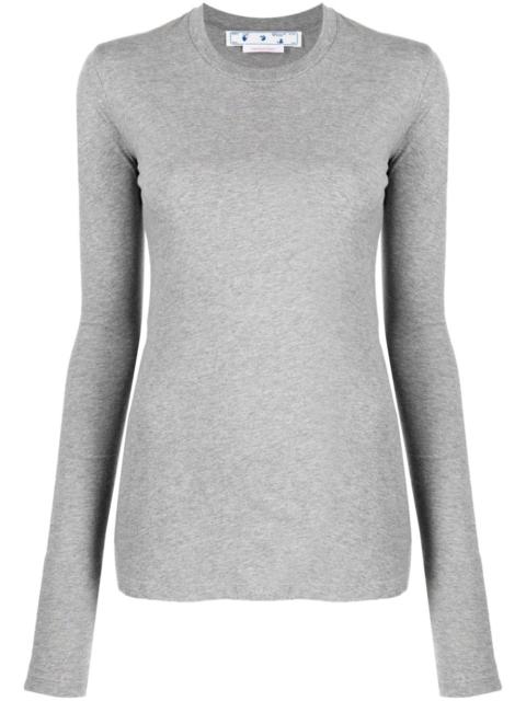 Diag-print long-sleeve T-shirt