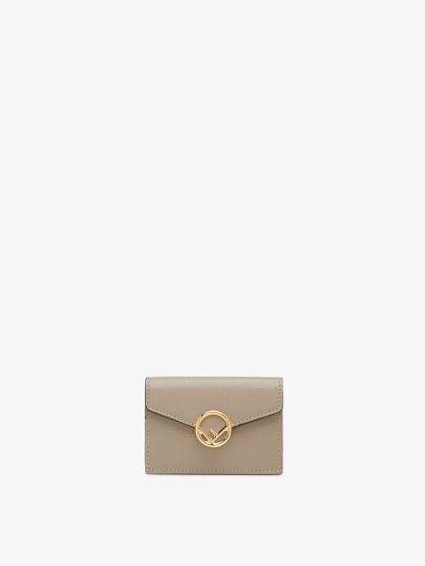 Beige leather wallet