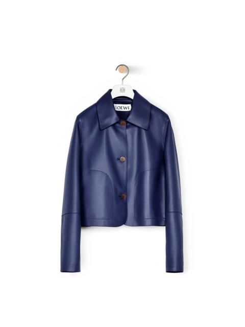 Button jacket in nappa