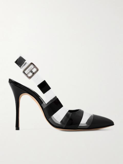 Uxra 105 Patent-leather And Pvc Slingback Pumps