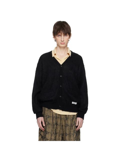 Black Mohair Knit Cardigan