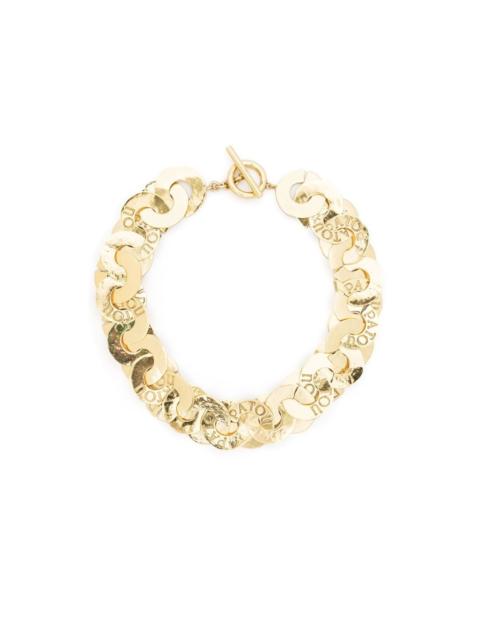 logo-engraved coin necklace