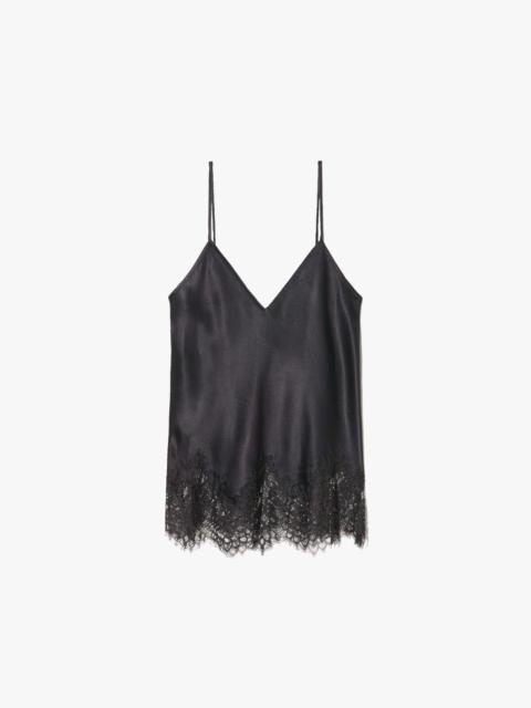NADINE LACE CAMI SILK TOP