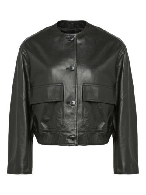 cropped leather jacket