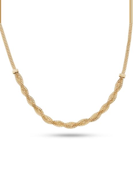 Woven In Gold Braided Necklace