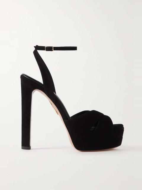 Divine Plateau 130 suede platform sandals