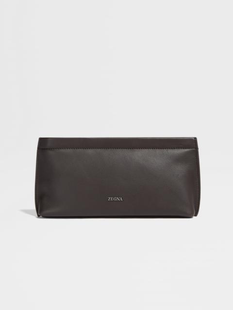 DARK BROWN SECONDSKIN CLUTCH