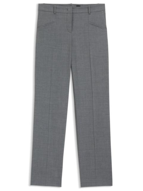 SLIM-FIT PANTS IN MELANGE VIRGIN WOOL