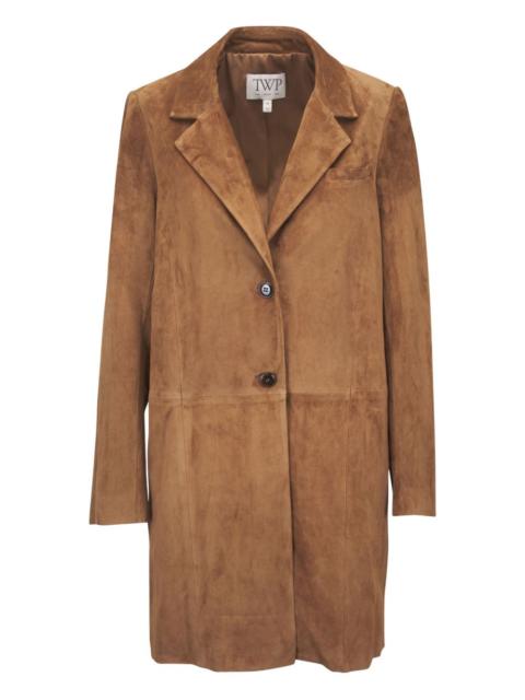 welt-pocket suede coat