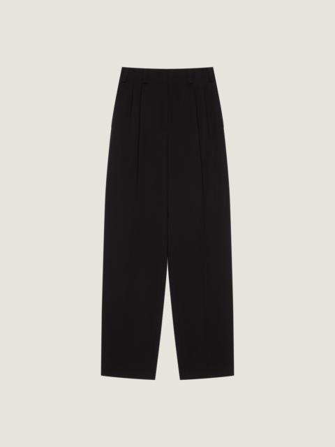 SLASHED DOUBLE PLEAT PANTS IN WOOL