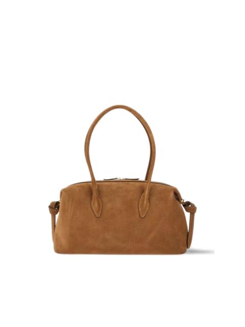 suede top-handle shoulder bag