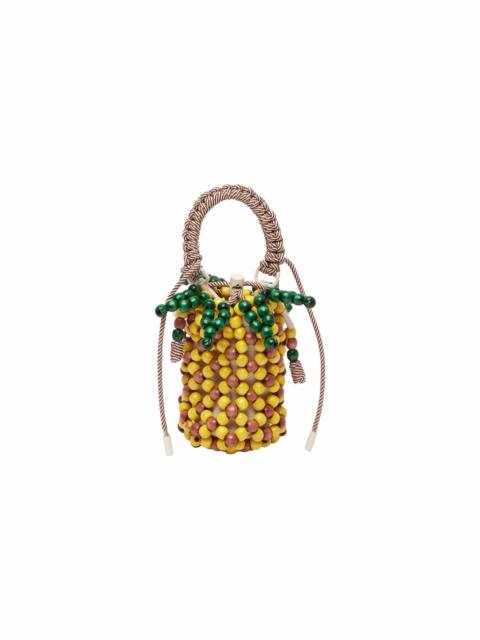 Wood Bead Pineapple Mini Bag