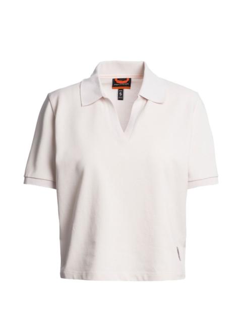 V-neck polo top