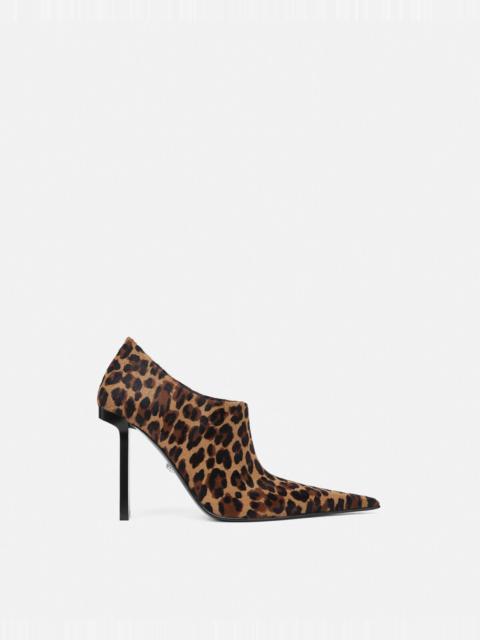 Leopard Slice Ankle Boots 105 mm