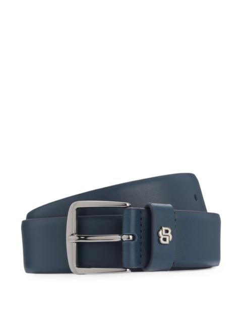 ITALIAN-LEATHER BELT WITH DOUBLE B MONOGRAM