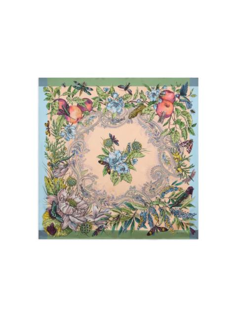 floral silk scarf