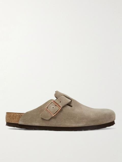 Boston Suede Clogs Taupe