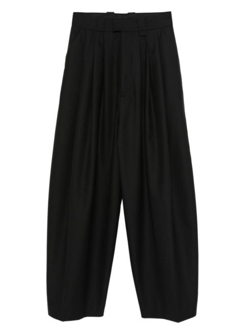 pleated wide-leg trousers