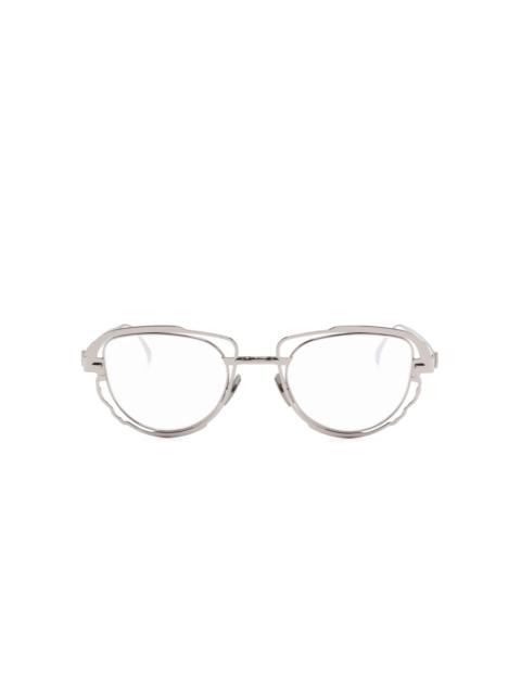 H02 geometric-frame glasses
