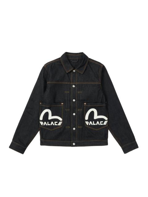 PALACE EVISU CLASSIC SEAGULL DENIM JACKET INDIGO RAW