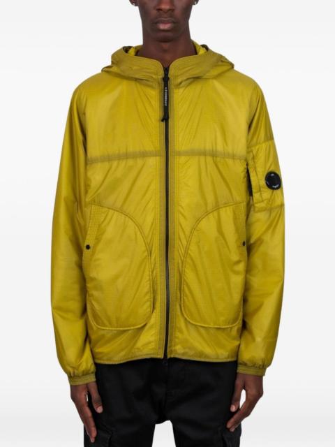 zip-up hooded jacket