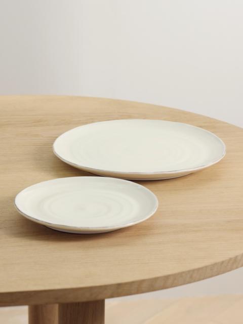 Set Of Two Glazed Ceramic Plates