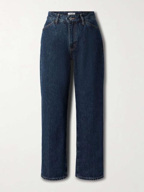 The Westley high-rise straight-leg organic jeans Dark denim