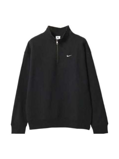 Nike Solo Swoosh 1/4 Zip Top 'Black' DQ5210-010