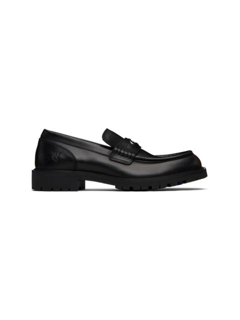 Black Leather Rogue Loafers