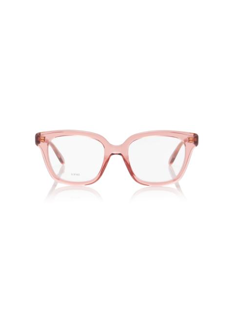 Square-Frame Acetate Glasses pink