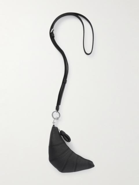 Croissant Textured-leather Coin Purse