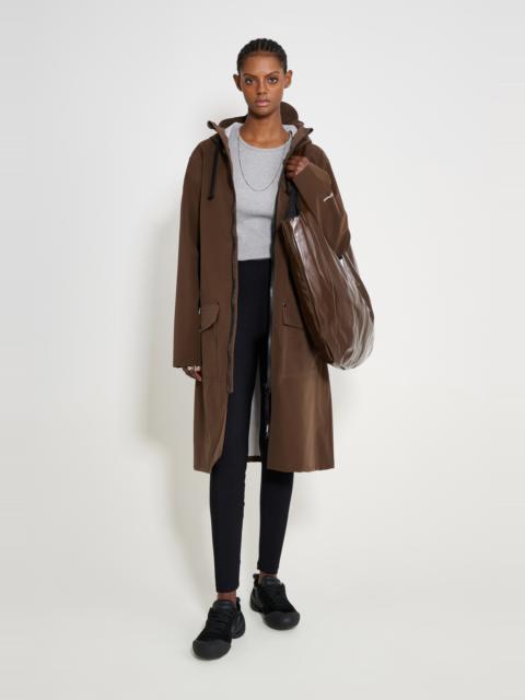 Stockholm Long Patch Raincoat Dark Brown