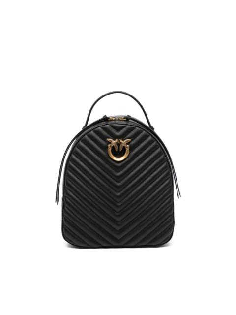 Love chevron leather backpack
